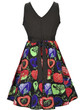 Casual Round Neck Printed Sleeveless Skater Dress