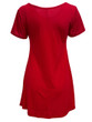 Casual Round Neck Asymmetric Hem Plain Simple Shift Dress