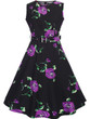 Casual Round Neck Belt Vintage Floral Printed Skater Dress