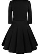 Casual V-Neck Solid Classic Skater Dress