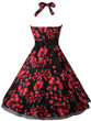 Casual Halter Floral Printed Charming Skater Dress