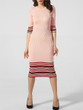 Casual Crew Neck Striped Bodycon-dress