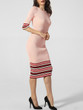 Casual Crew Neck Striped Bodycon-dress