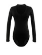 Casual Band Collar Sexy Cutout Plain Bodysuit