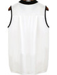 Casual V-Neck Contrast Trim Sleeveless T-Shirt