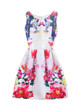 Casual Round Neck Floral Printed Fantastic Skater Dress