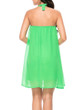 Casual Halter Hollow Out Plain Awesome Chiffon Shift Dress