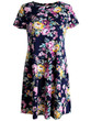 Casual Round Neck Floral Printed Glamorous Shift Dress