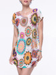 Casual Fabulous Round Neck Printed Loose Mini Shift Dress