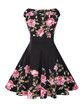 Casual Exquisite V-Neck Skater Dress In Floral Printed