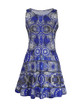 Casual Captivating Tribal Printed Round Neck Skater Dress