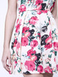 Casual Round Neck Dacron Floral Printed Skater Dress