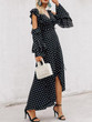Bohemia Polka-dot V Neck Maxi Dress