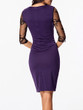 Casual Sweet Heart Patchwork Hollow Out Split Bodycon Dress