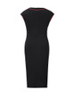 Casual Round Neck Contrast Trim Celebrity Bodycon Dress
