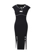 Casual Round Neck Contrast Trim Celebrity Bodycon Dress