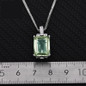 Green Amethyst Gemstone Pendant Necklace