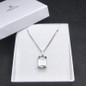 Green Amethyst Gemstone Pendant Necklace