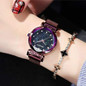 Luxury Magnetic Watch Women Starry Sky Watch | Magnet Watches