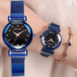 Luxury Magnetic Watch Women Starry Sky Watch | Magnet Watches