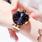 Starry Sky Women Watches Bracelet Magnetic Mesh Band Rhinestones Watch