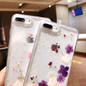 Real Dried Flowers Case for iPhone Handmade Phone Cover