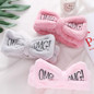 New Letter"OMG" Coral Fleece Soft Bow Headbands Cute Hair Holder