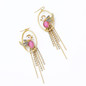 Round Acrylic Crystal Bird Drop Earrings Women Jewelry