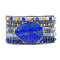 Natural Stones Lapis Boho 5 Strands Wrap Bracelets
