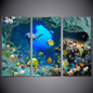 HD Printed Marine fish coral dolphin Painting Canvas Print room decor print poster picture canvas Free shipping/ny-6414C