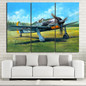 HD Printed canvas art airplane take off on green grass painting poster Home Decor wall pictures for living room Artsailing