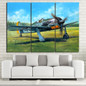 HD Printed canvas art airplane take off on green grass painting poster Home Decor wall pictures for living room Artsailing