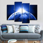 HD Printed canvas art earth planet stars space sunlight painting poster Home Decor wall pictures for living room Artsailing