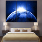 HD Printed canvas art earth planet stars space sunlight painting poster Home Decor wall pictures for living room Artsailing