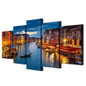 HD Printed 5 piece canvas art paintings Venice water city boat light room decor canvas wall art posters and prints ny-6206