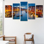 HD Printed 5 piece canvas art paintings Venice water city boat light room decor canvas wall art posters and prints ny-6206