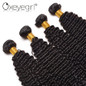 Oxeyegirl Afro Kinky Curly Hair Bundles 100% Human Hair Bundles Malaysian Curly Hair Weave Natural Color NonRemy Hair Extensions