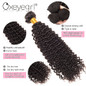 Oxeyegirl Afro Kinky Curly Hair Bundles 100% Human Hair Bundles Malaysian Curly Hair Weave Natural Color NonRemy Hair Extensions