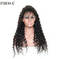 Curly 360 Lace Frontal Wig 150% Density Brazilian Human Hair Lace Wig Pre Plucked With Baby Hair Remy Natural Color Prosa