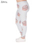 Large Size Leggings Muffin Dots Printed High Waist Leggins Plus Size Trousers Stretch Pants