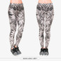 Leggings Women Gray Leaves Printing Fitness Legging Sexy Silm Fit Legins Women Pants