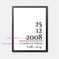 Custom Anniversary Print Wall Art Poster Decor Painting Personalized Dates Poster Paintings Canvas Art Print Poster HD2221