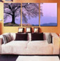 3 Panels Unframed Canvas Photo Prints Tree Landscape Wall Art Picture Canvas Paintings Wall Decorations Artwork Giclee Paintings
