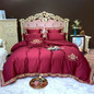 Luxury 1000TC egyptian  cotton Queen King Bedding Set  4/7pcs Bed cover Bedsheet Duvet Cover High-end sample room Bed set