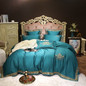 Luxury 1000TC egyptian  cotton Queen King Bedding Set  4/7pcs Bed cover Bedsheet Duvet Cover High-end sample room Bed set