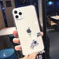 Cute Cartoon Astronaut Space Transparent Phone case For iPhone