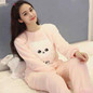 Autumn Winter Warm Flannel Women Pajamas Sets Thick Coral Velvet Long Sleeve Cartoon Sleepwear Flannel Pajamas Set Girl