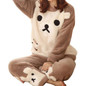 Autumn Winter Warm Flannel Women Pajamas Sets Thick Coral Velvet Long Sleeve Cartoon Sleepwear Flannel Pajamas Set Girl