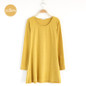 New Fashion Clothes Women Dress 100% Cotton Autumn Winter Dress Female Long Sleeve Dress O-Neck Woolen Dresses