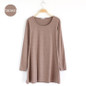 New Fashion Clothes Women Dress 100% Cotton Autumn Winter Dress Female Long Sleeve Dress O-Neck Woolen Dresses